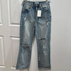 CELLO Distressed  Jeans Bleach Detail Size 7